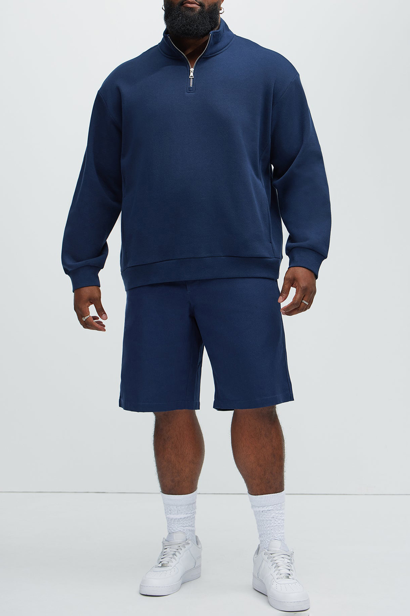 Quarter Zip Collar Sweatshirt