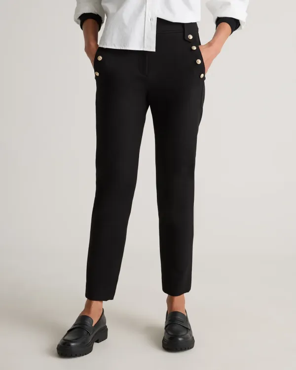 Ultra-Stretch Ponte Straight Leg Mariner Pants