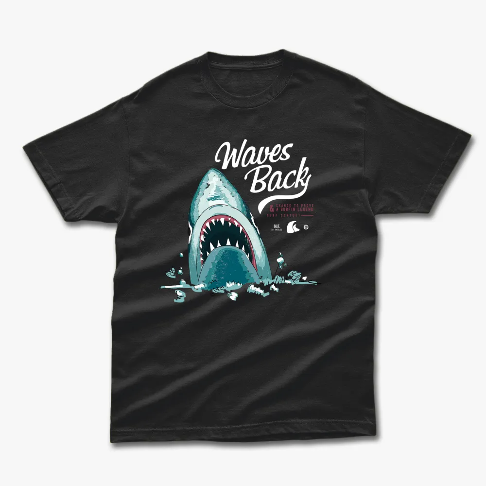 Retro Summer Waves Back Printed T-Shirt