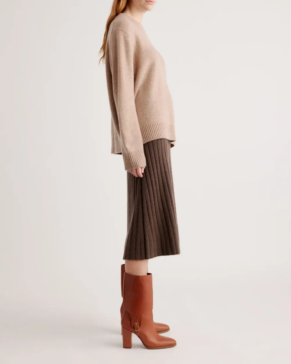 Loose Crew Neck Cashmere Oversized Sweater