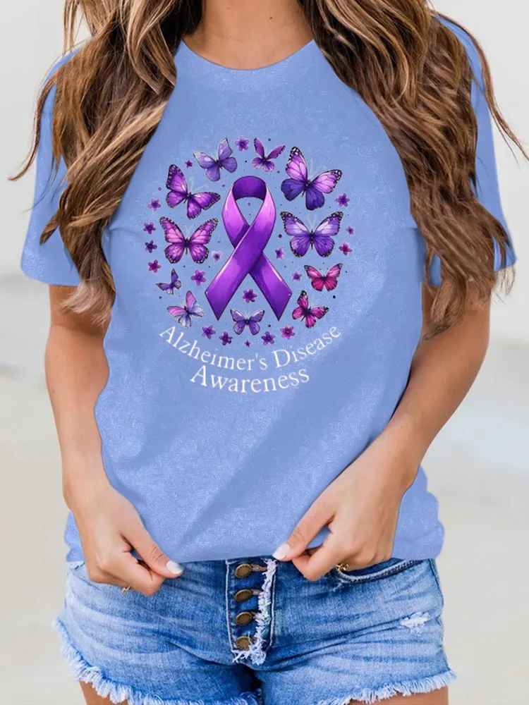 Women'S Alzheimer'S Disease Awareness Round-Neck T-Shirt