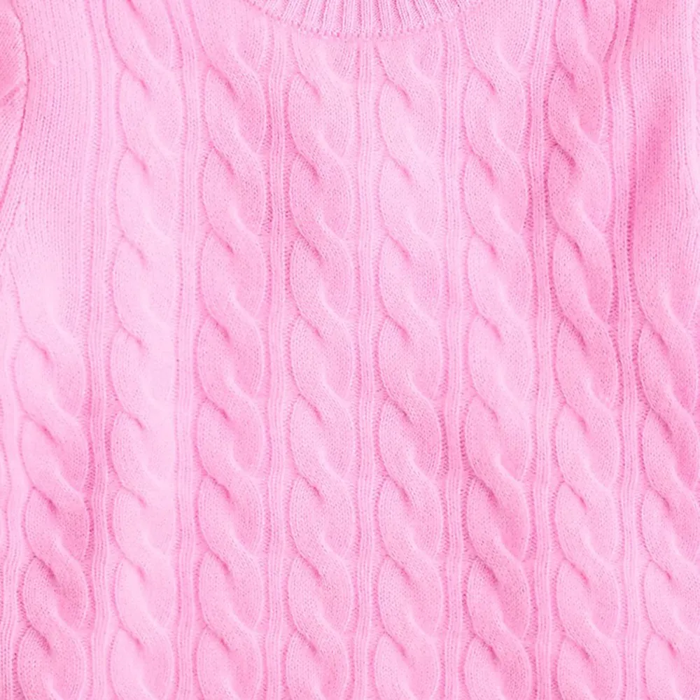 Cashmere cable-knit T-shirt