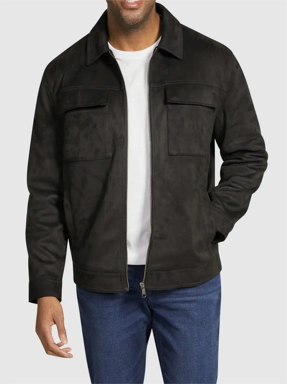 BLACK AFFLECK SUEDE JACKET