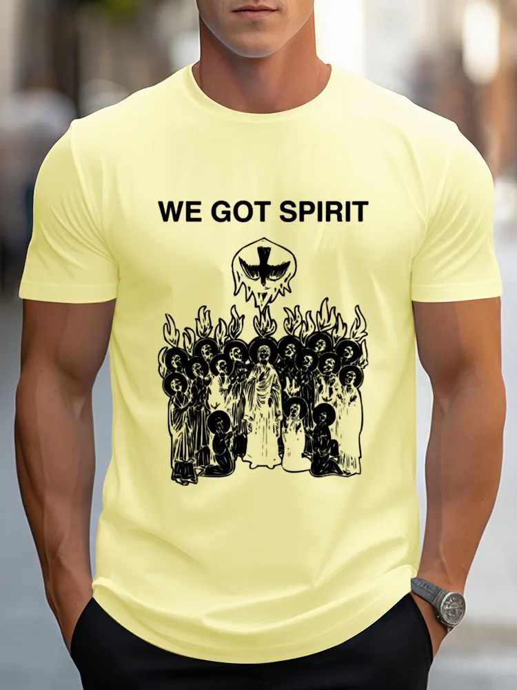 Men'S We Got Spirit Pure Cotton Short-Sleeved T-Shirt