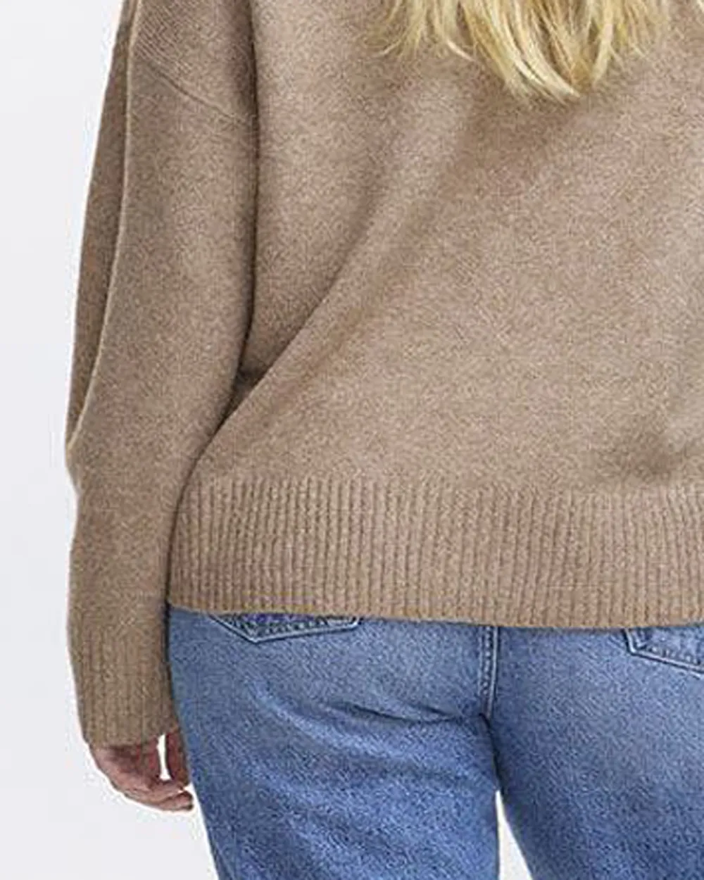 PlushSoft Long-Sleeve V-Neck Sweater