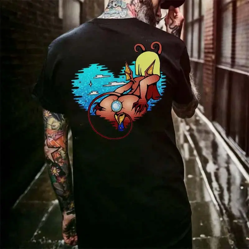 Evil Monster Printed Men's T-shirt