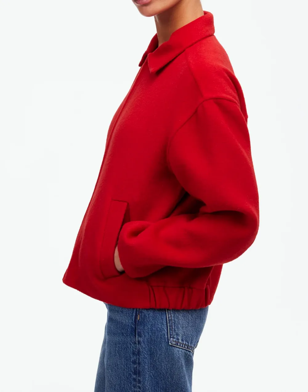 Double-Faced Rounded-Sleeve Jacket