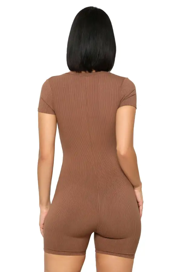 Everyday Contour Romper (Mocha)