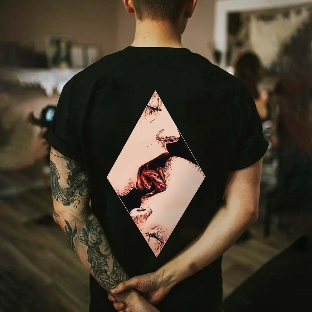 French Romance Printed Men's T-shirt