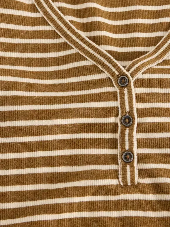 HALLEY RIB STRIPE HENLEY