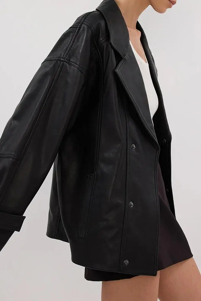 MARGOT BLACK LEATHER JACKET