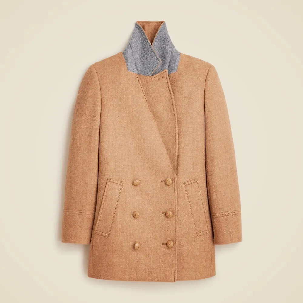 peacoat wool-blend melton