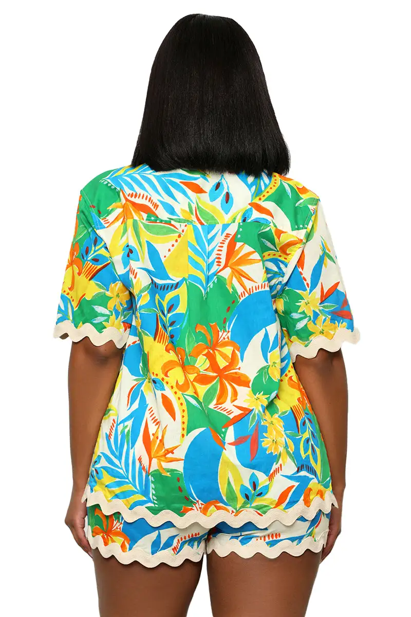 Sunshine Tropical Short Set (Yellow Multi)