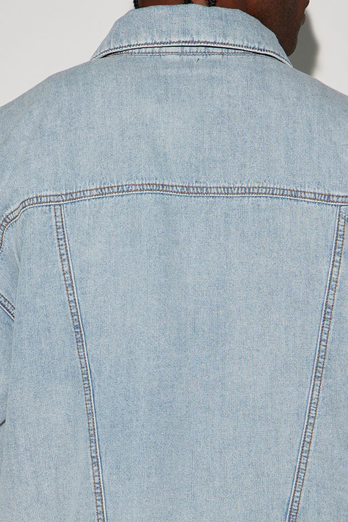 Proud Of Me Padded Denim Jacket - Light Blue