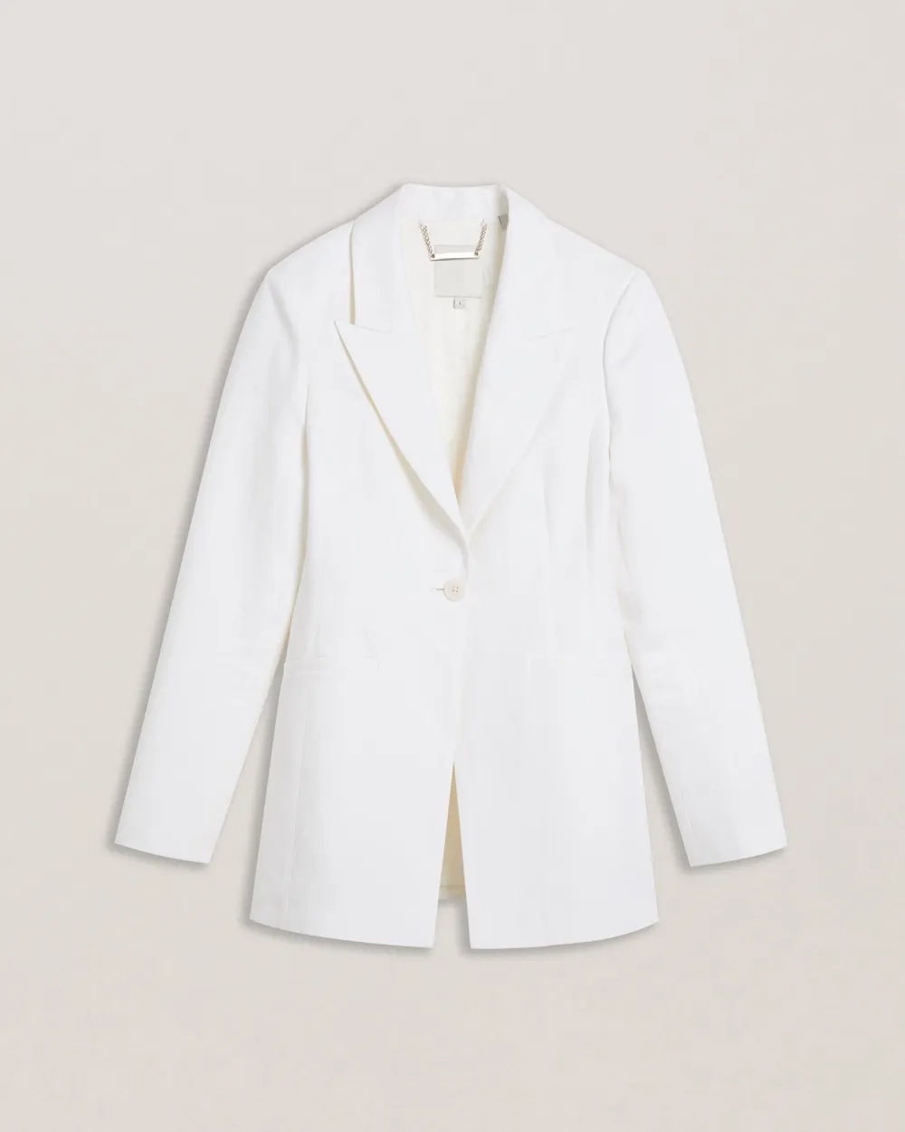 Musub Tailored Jacket With Faux Pockets White