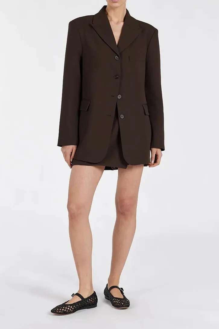 LIV BITTER CHOC BOYFRIEND BLAZER