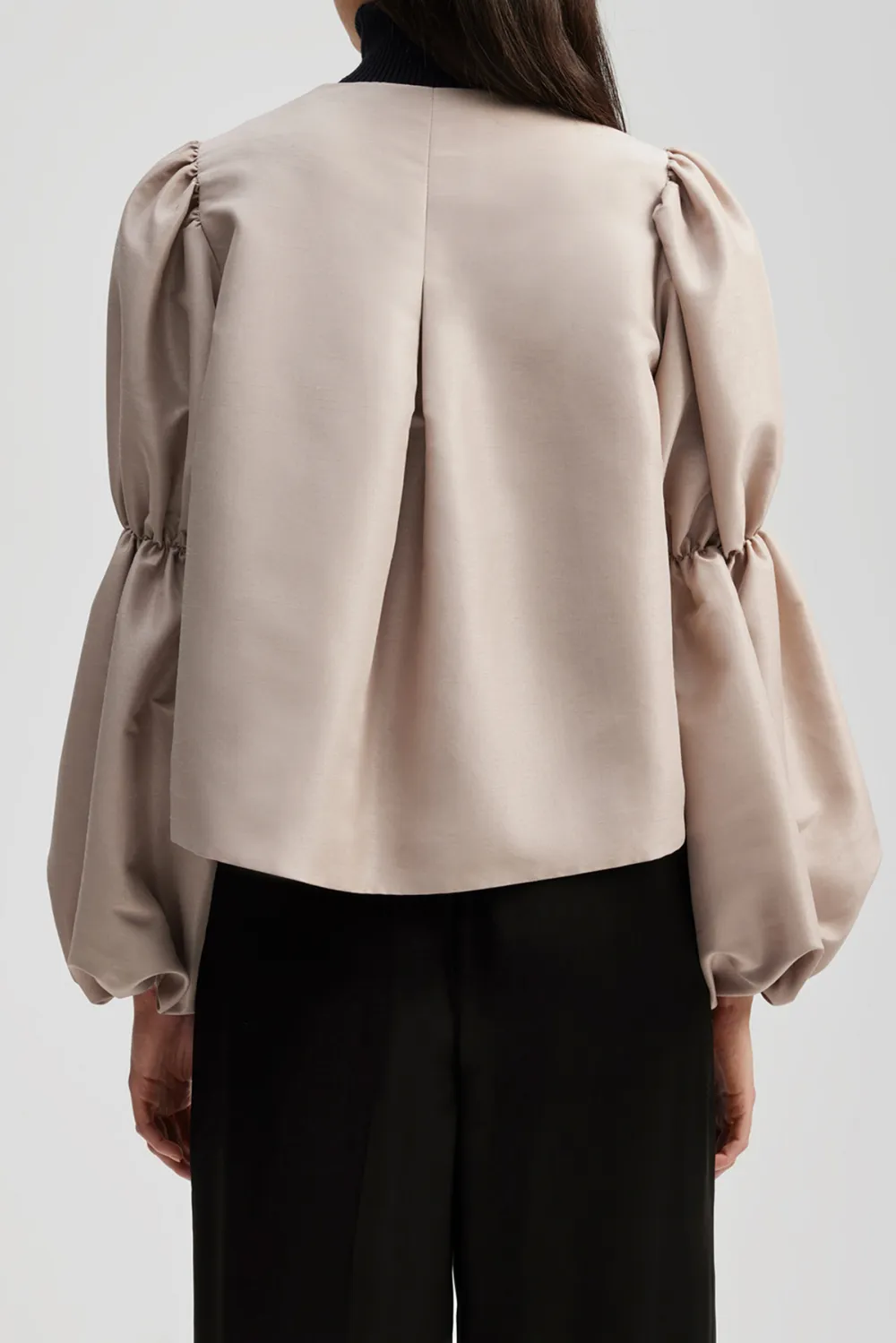 Long Sleeve Pouf Sleeve Blouse