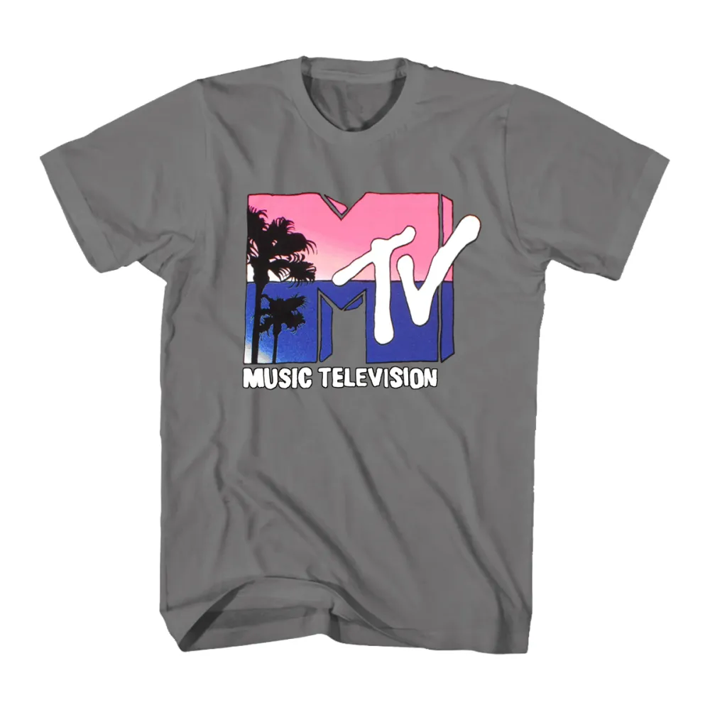 MTV Womens/Ladies Logo Palm Tree T-Shirt