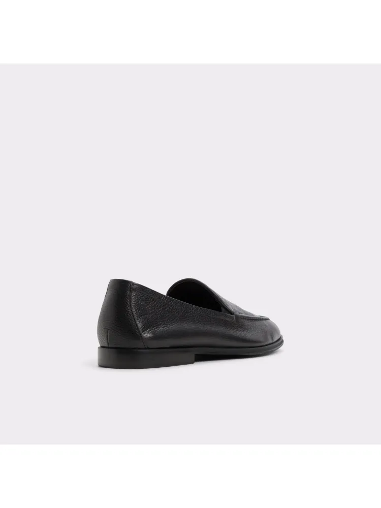 Black Soft Comfortable Pebble-Grain Leather Shoes