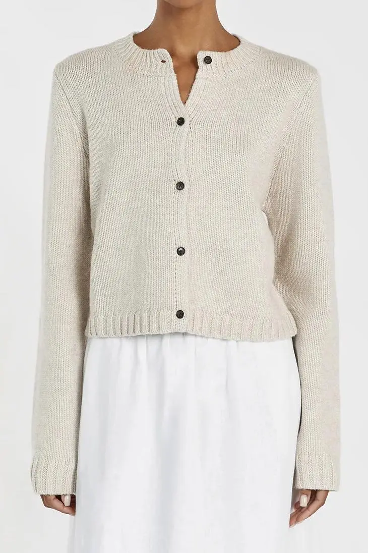 FOSTER CHALK KNIT CARDIGAN