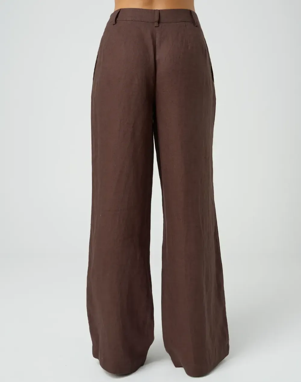 Linen Pleat Wide Leg Pant