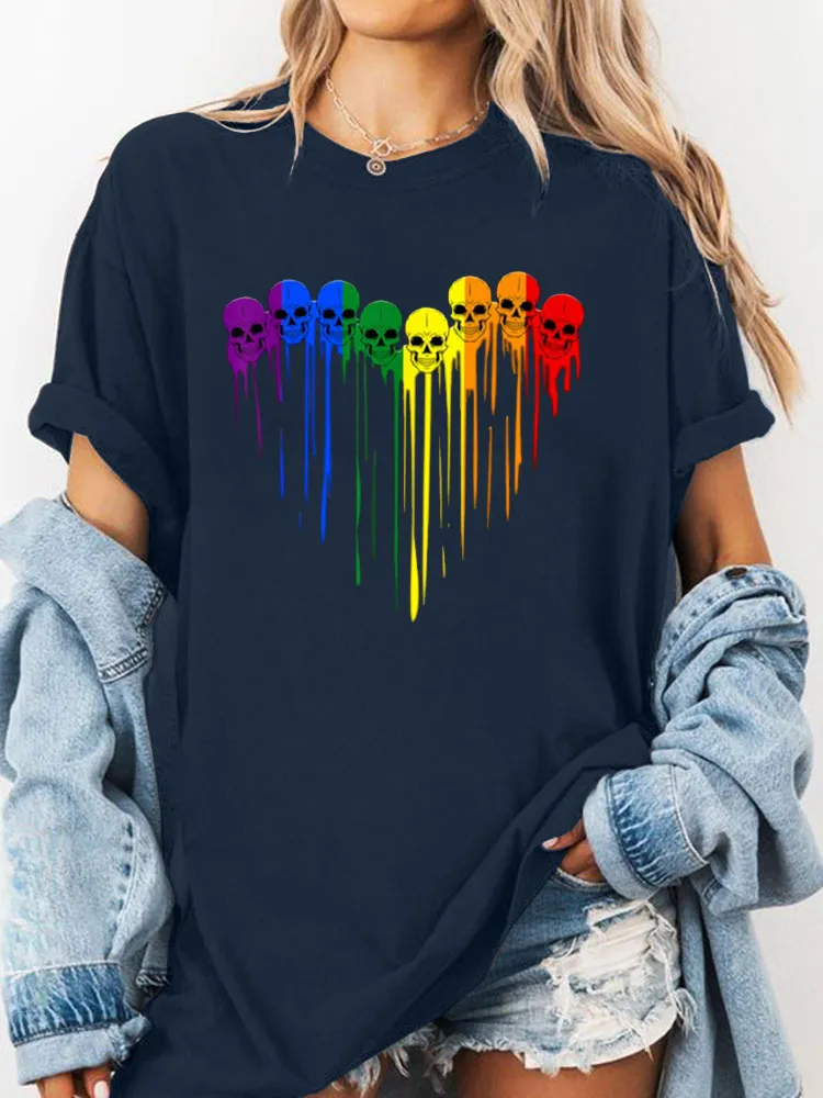 Rainbow Skull T-Shirt, Pride Rainbow Shirt, Equality Pride Shirt, LGBT Pride Shirt