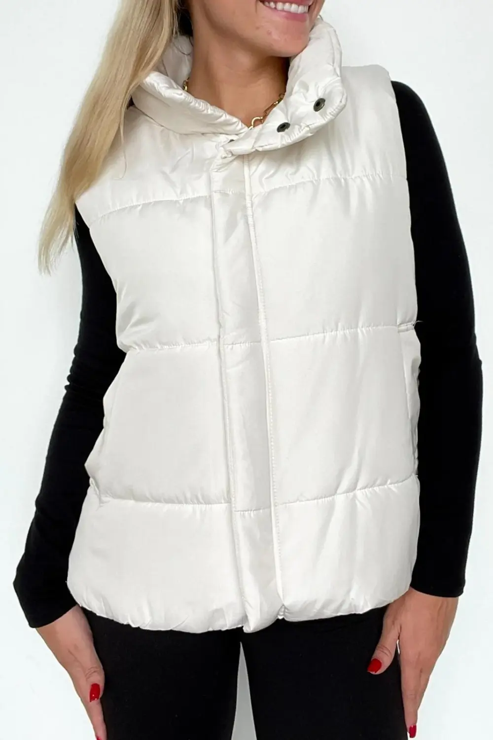 Zipper down vest jacket