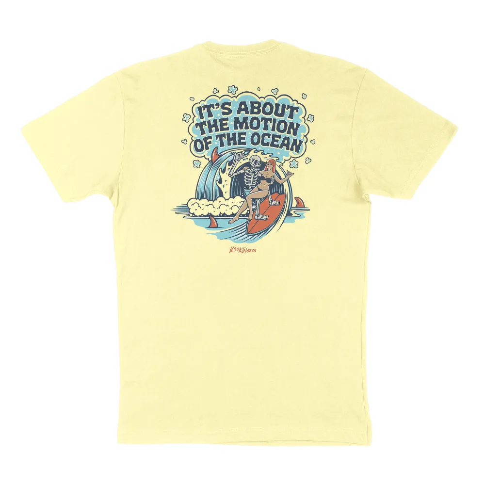 Men'S Pure Cotton Round-Neck Ocean Sports T-Shirt
