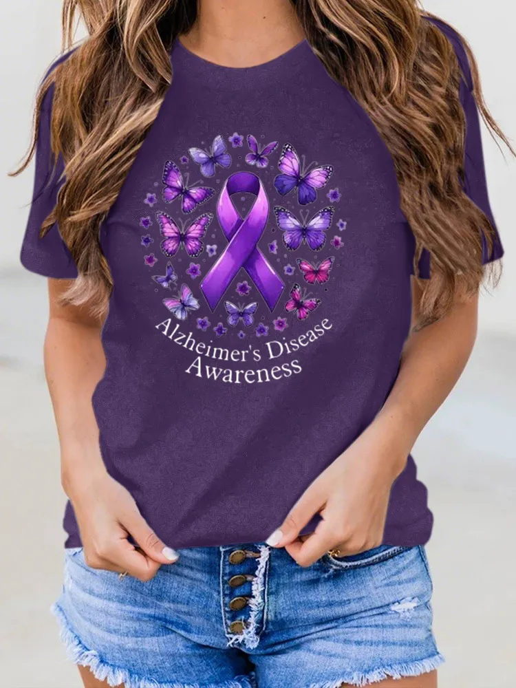 Women'S Alzheimer'S Disease Awareness Round-Neck T-Shirt