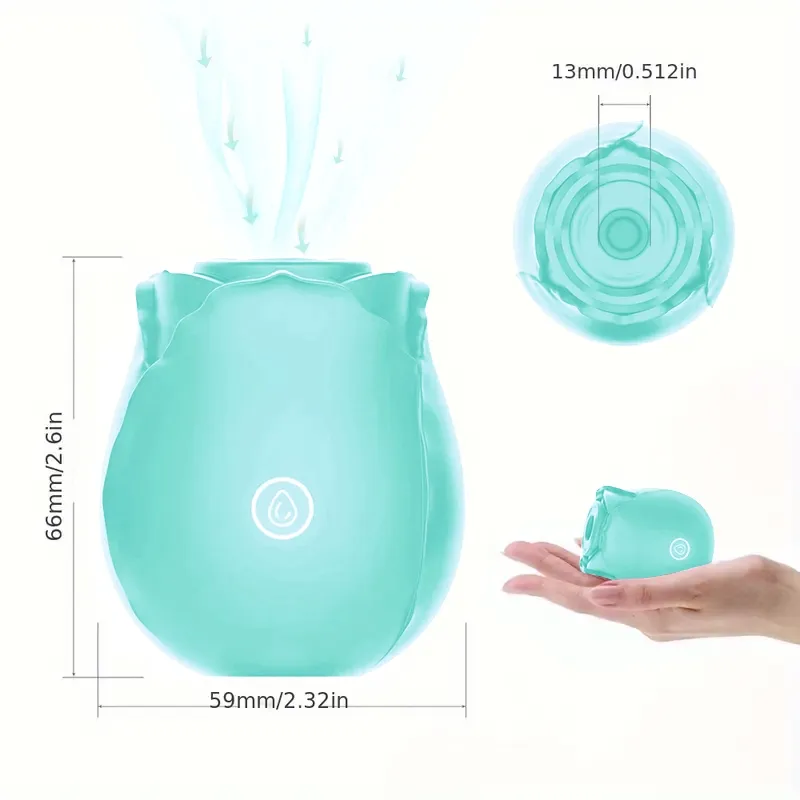 Light Green Rose Toy Vibrator Classic Sucking Vibrator 10 Frequency