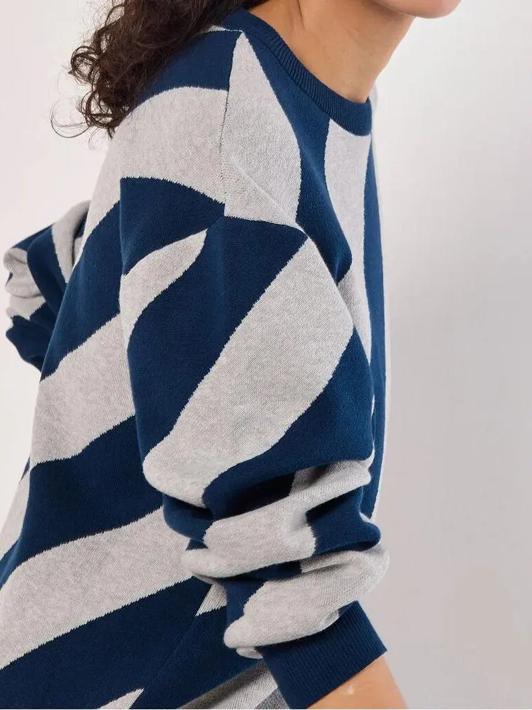 Diagonal Stripe Knitted Jumper