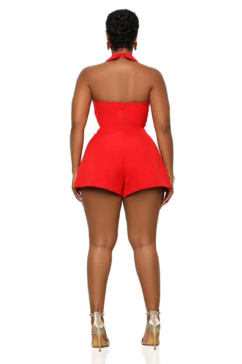 Code Red Halter Romper