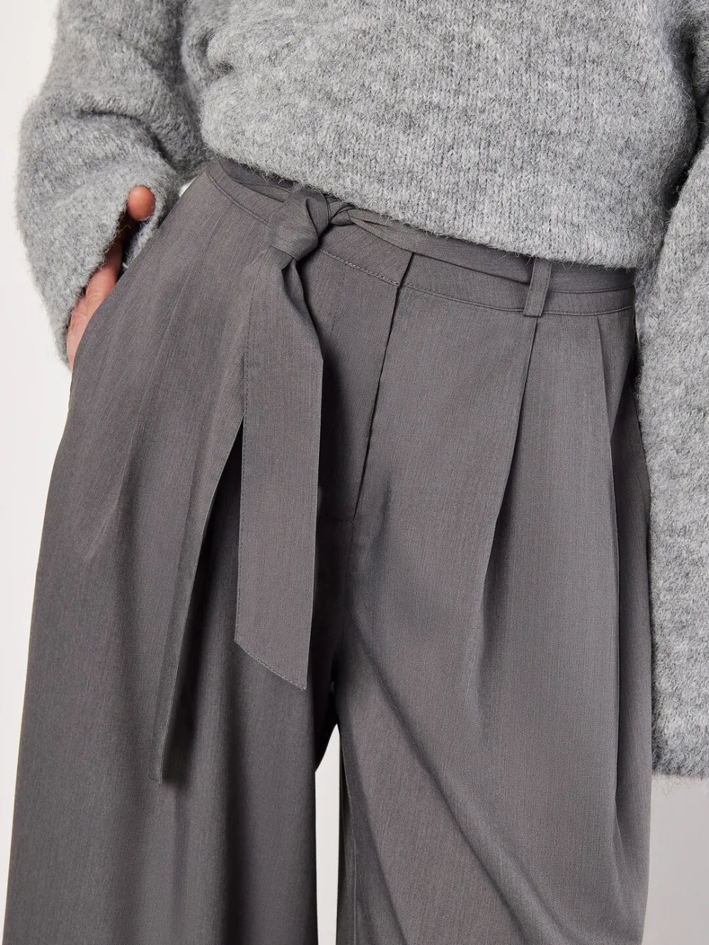 Wide-Leg Tailored Trousers