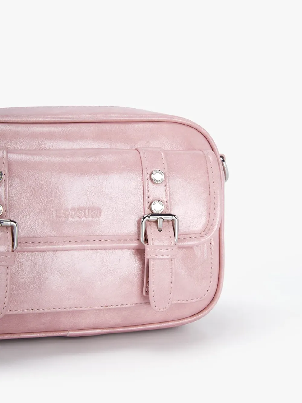 Mia Wide Strap Vegan Leather Crossbody Bag