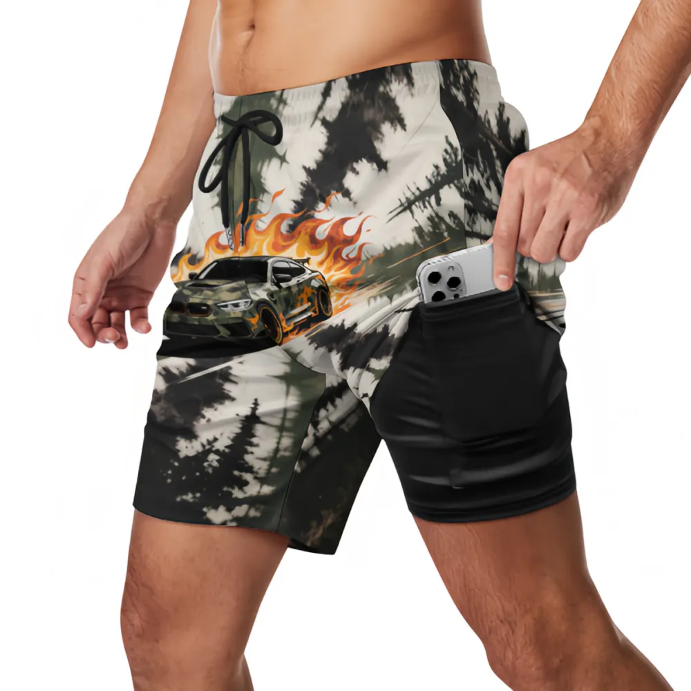 Flying Spur Sports Car Fashionable Sports Beach Shorts