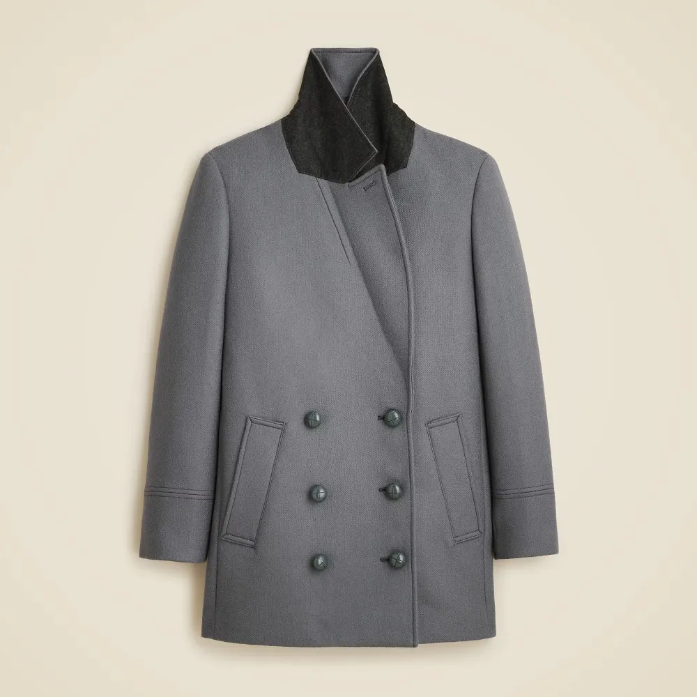 peacoat wool-blend melton