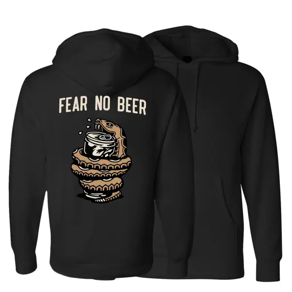 Fear No Beer Printed Men's Hoodie
