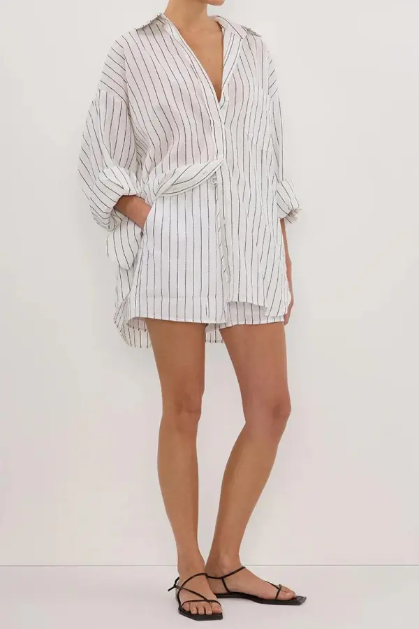 OLLIE WHITE STRIPE SHIRT