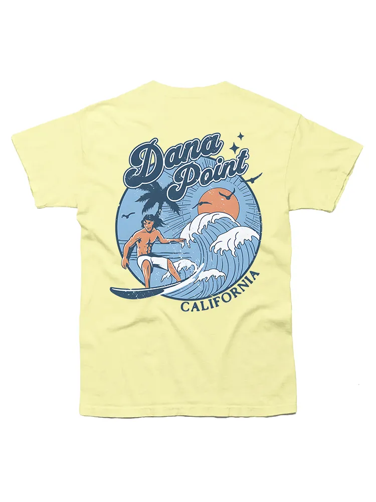 1970S Vintage Surfing Dana Point, California Retro Sunset // Old School Surfer // Surf California T-Shirt