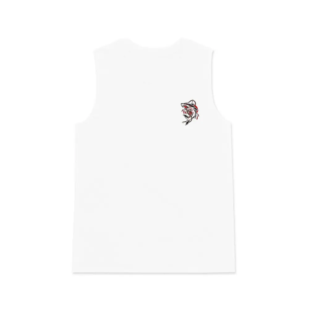 Bloody Shark Print Men's Vest