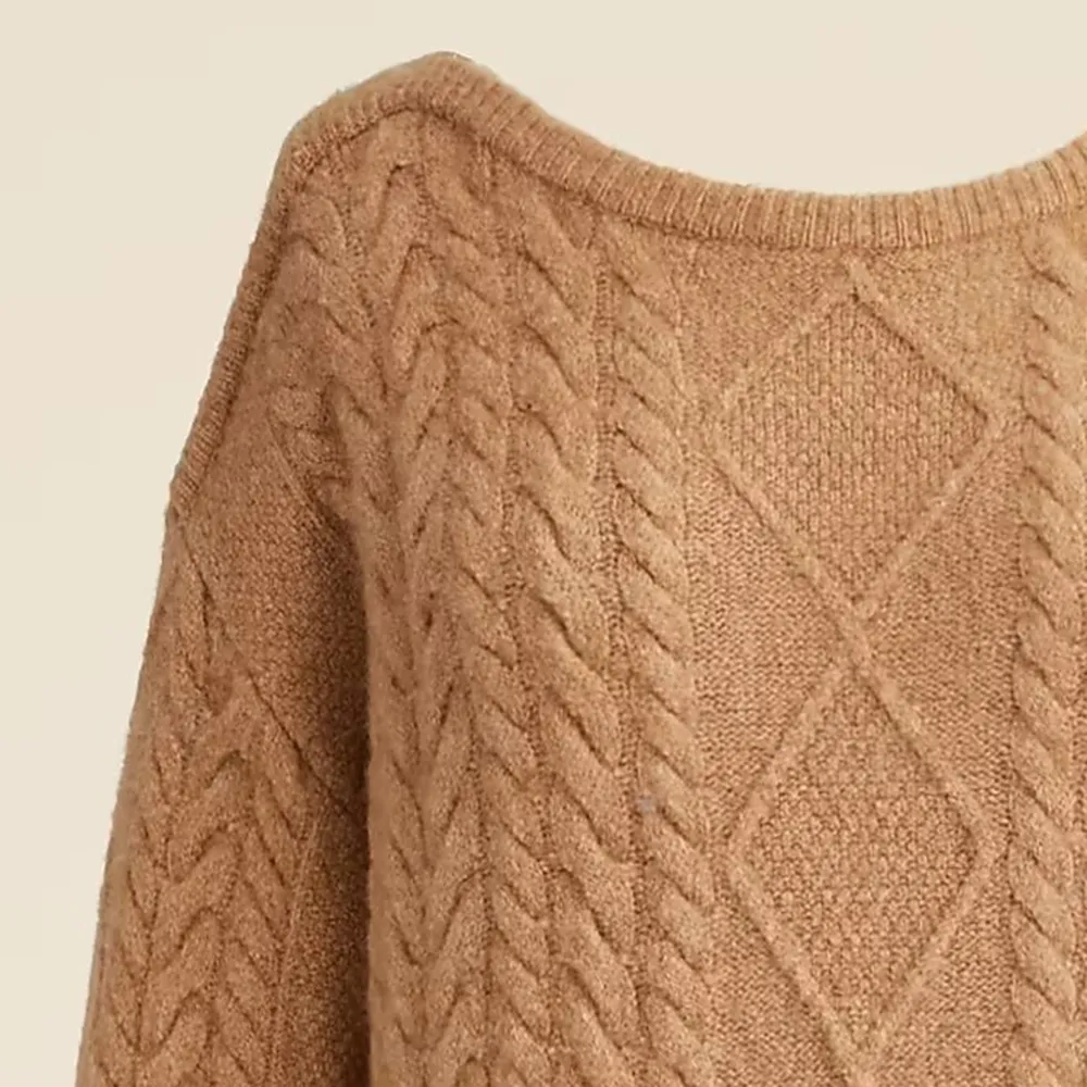 Relaxed Cable-Knit Sweater Dresses