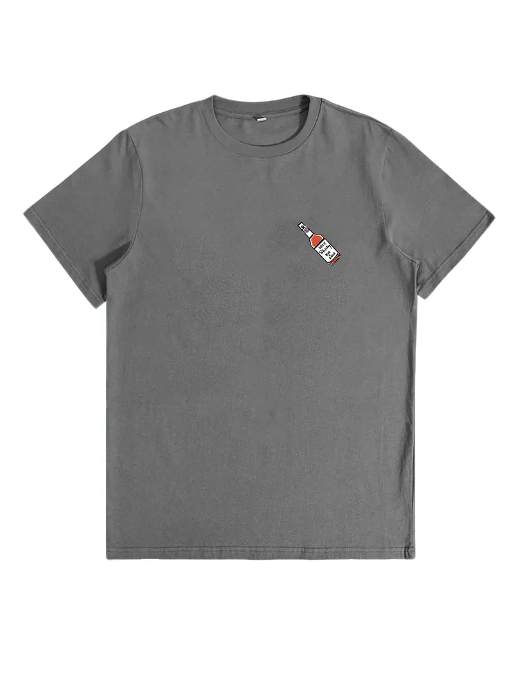 Girl And Beer Graphic Print T-Shirt