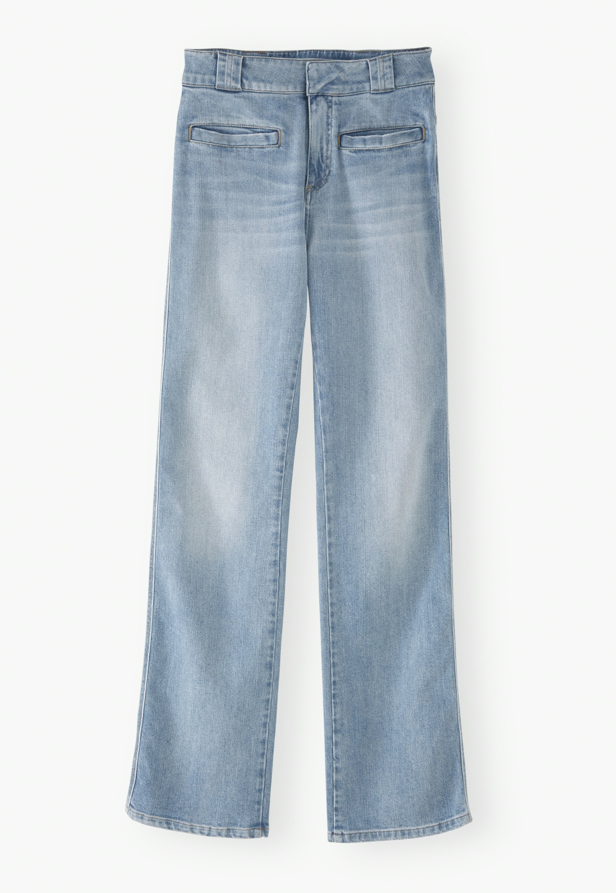 Straight-leg jeans
Stretch cotton