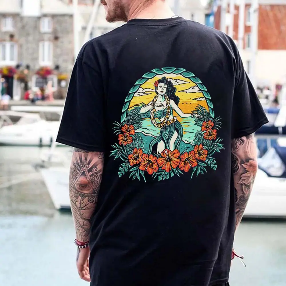Girl Doing Seaweed Dance Printed Men's T-shirt