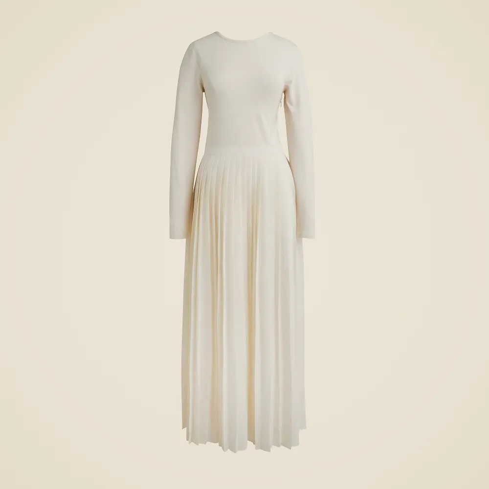 Pleated ballet dress in stretch cotton-blend