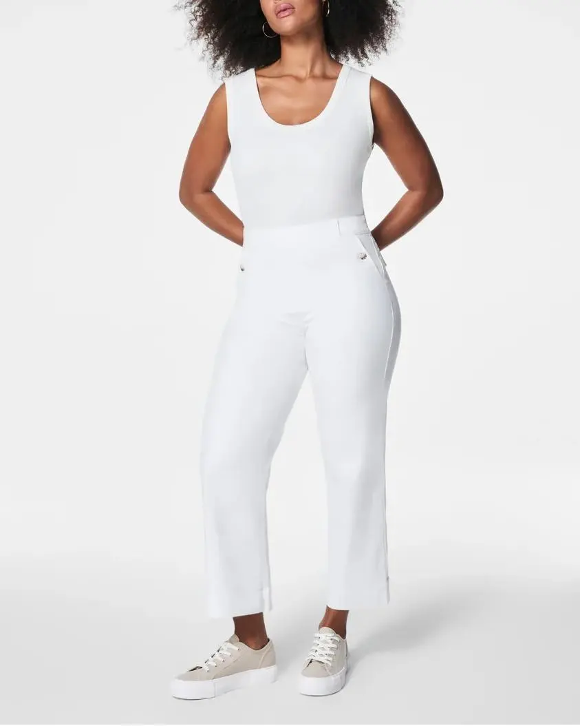 Bright White Cropped Pant