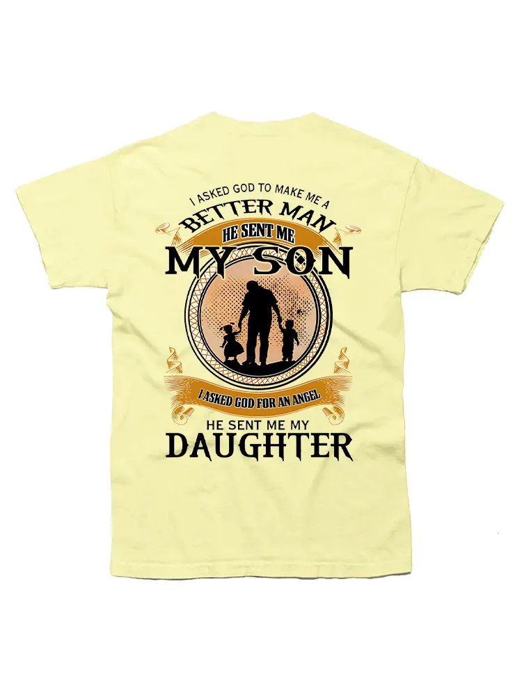 I Asked God To Make Me A Better Man He Sent Me My Grandson T-Shirt