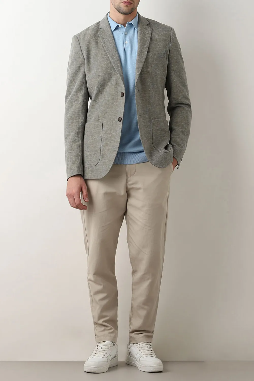 Green Linen Tailored Blazer