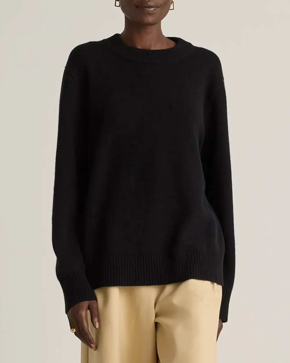 Loose Crew Neck Cashmere Oversized Sweater