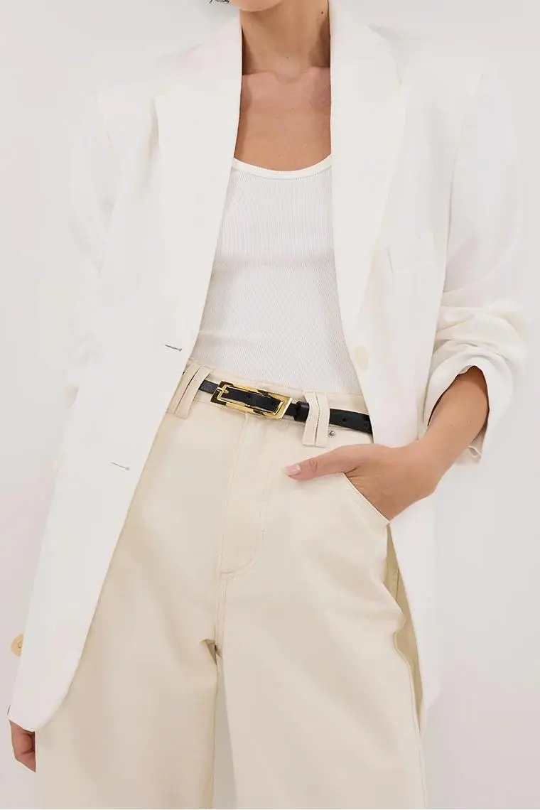 HARLEY WHITE OVERSIZED BOYFRIEND BLAZER